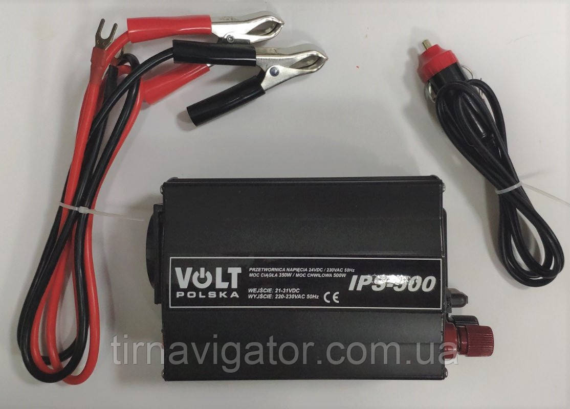 Інвертор автомобільний Volt Polska 24V/220V IPS-500 (500W max), фото 1