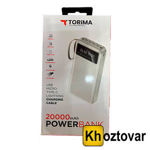 Портативний акумулятор Torima TRM-1021 | Power Bank 20000mAh