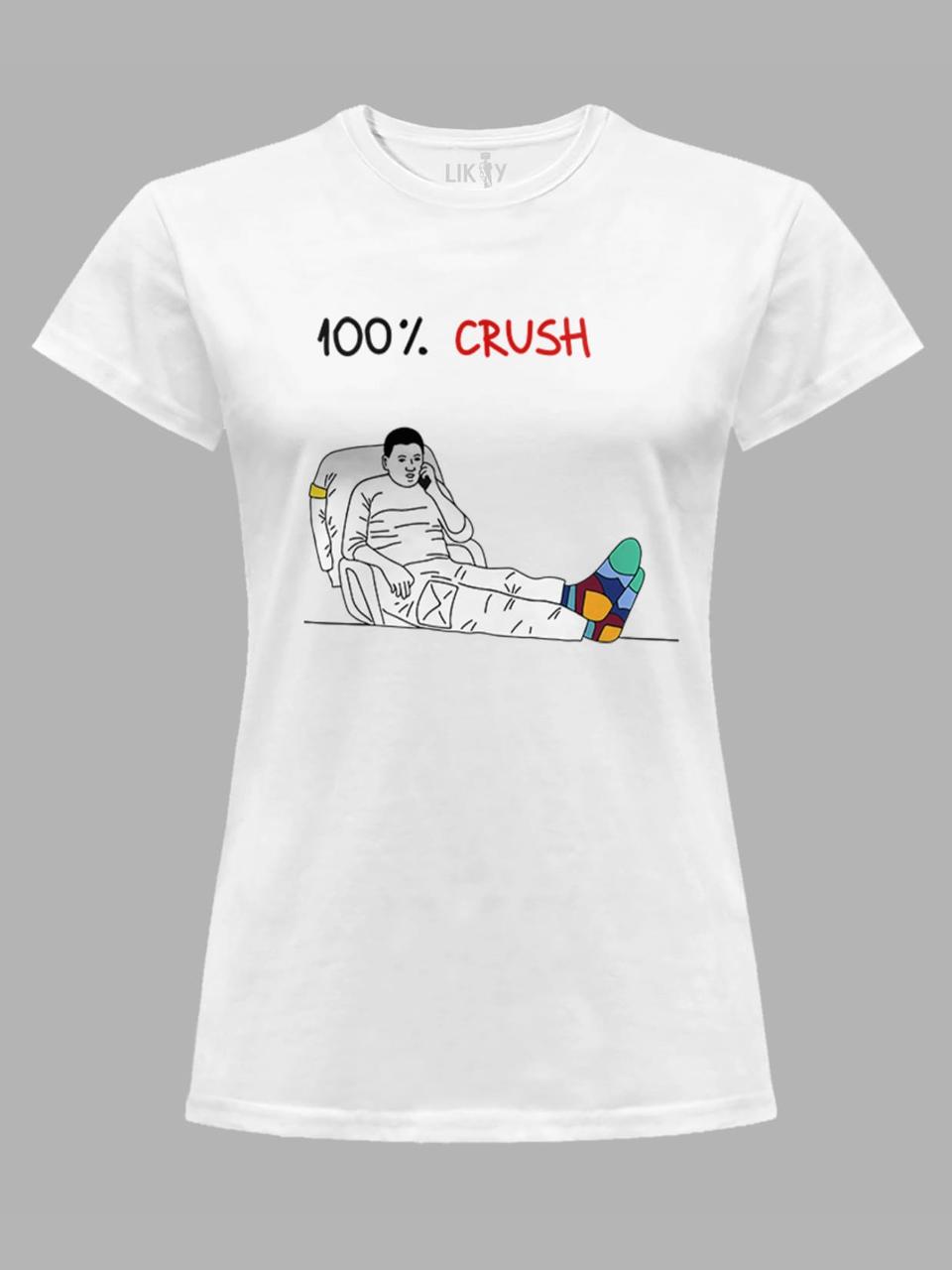 Футболка жіноча з принтом "100% Crush" (220317)