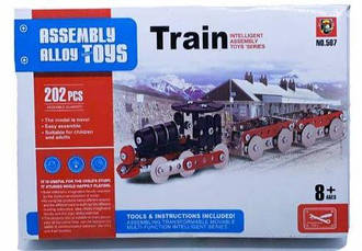 Конструктор металевий Поїзд "Assembly Alloy Toys - Train" No.507 202 деталей Супер ціна