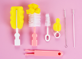 Набір йоршиків для миття пляшечок Рожевий 40102