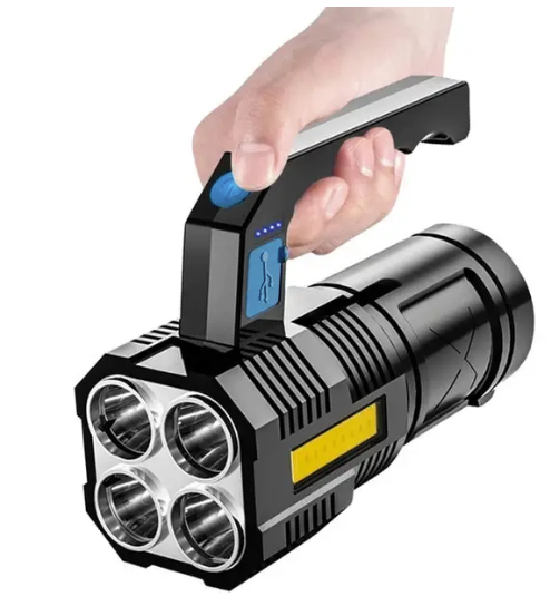Ручна водонепроникна лампа-ліхтар "multi fuction portable lamp", чорна