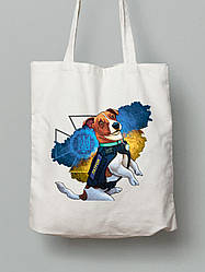 Екосумка з бавовни 38х40см з принтом "Патрон ДСНС" (22042121)