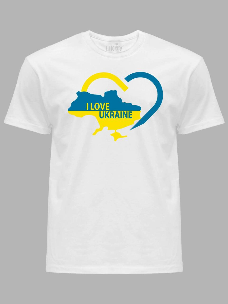 Футболка чоловіча з принтом "I Love Ukraine" (22042131)