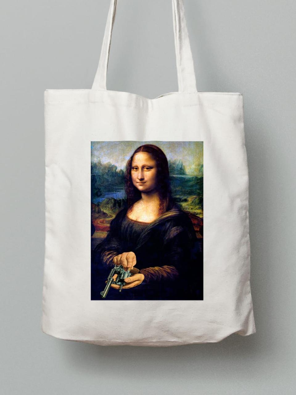 Екосумка з бавовни 38х40см з принтом "Mona Lisa" (22042154), фото 1