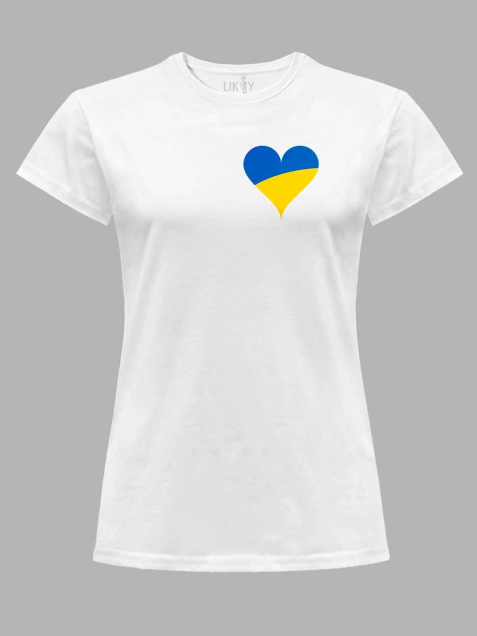 Футболка жіноча з принтом "Ukrainian Heart" (22042156)