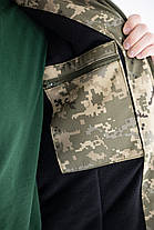 Тактична зимова куртка піксель ММ-14 ЗСУ (Softshell+пух), фото 5