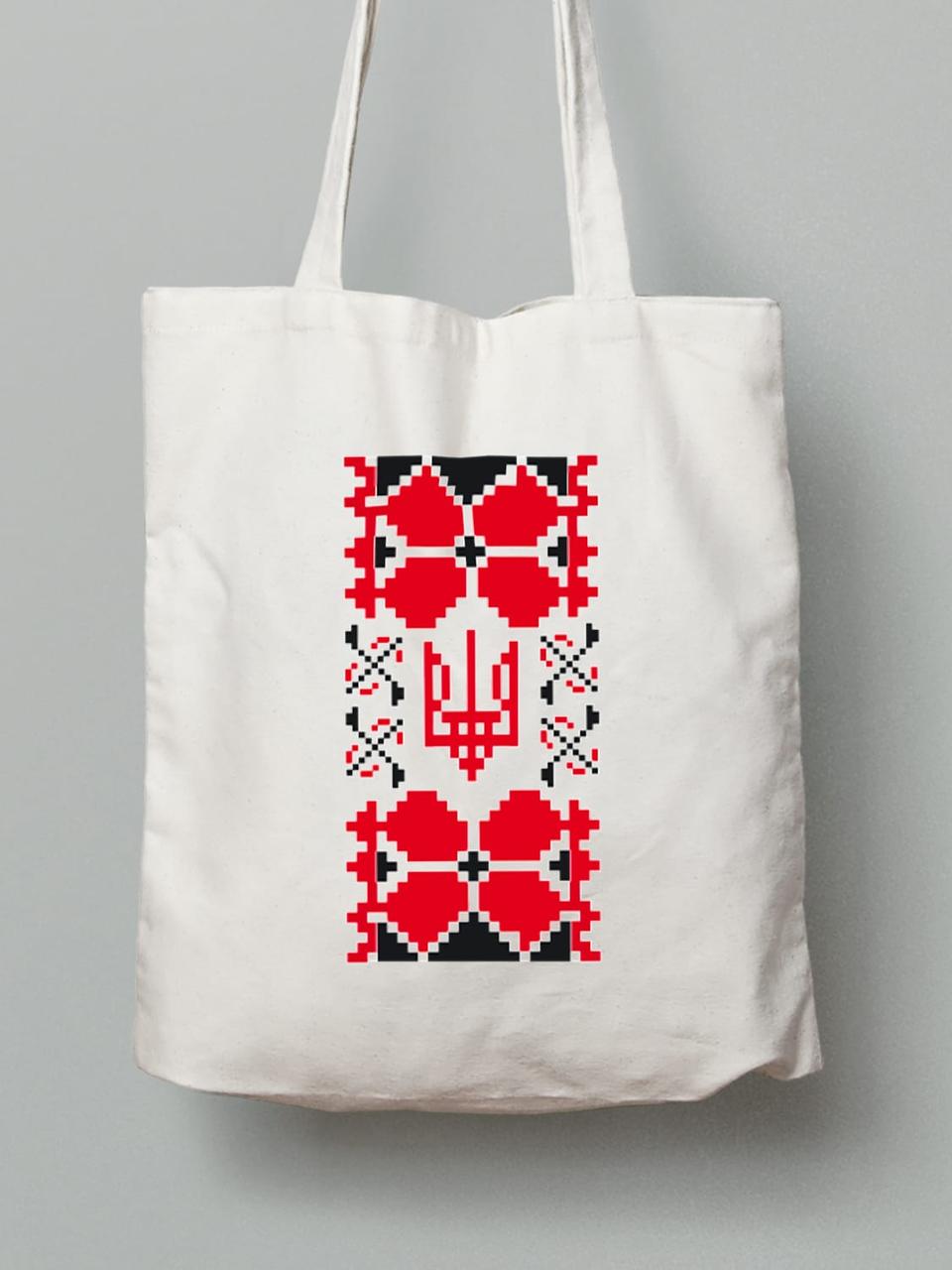 Екосумка з бавовни 38х40см з патріотичним принтом "Вишиванка Воля" (22042171), фото 1