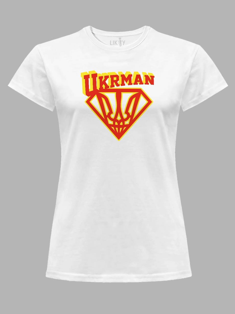 Футболка жіноча з принтом "Укрмен" (220807), фото 1