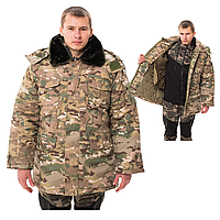 Тактичний утеплений військовий БУШЛАТ камуфляж ЗИМА