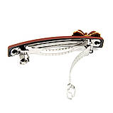 Заколка-автомат матова з бантиком 10,2 см, 12 штук, фото 2