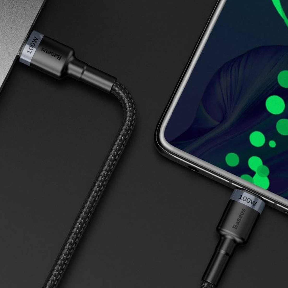 Кабель Type-C to Type-C 100W 2 метра Baseus Cafule Nylon Power Delivery ...