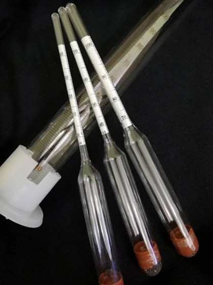 Набір спиртометрів (ДСТУ ГОСТ) АСП-3 з мірним циліндром