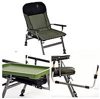 Карповое кресло Elektrostatyk FK5 STP (с держателем и столиком) нагрузка 150 кг.