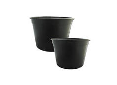 Горщики круглі чорні - 10*7.5 см - 0.4 л (F10)