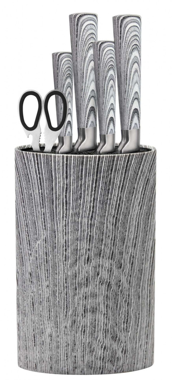 Набір кухонних ножів з підставкою Con Brio CB-7079, 6 предметів, нержавіюча сталь, гострі леза