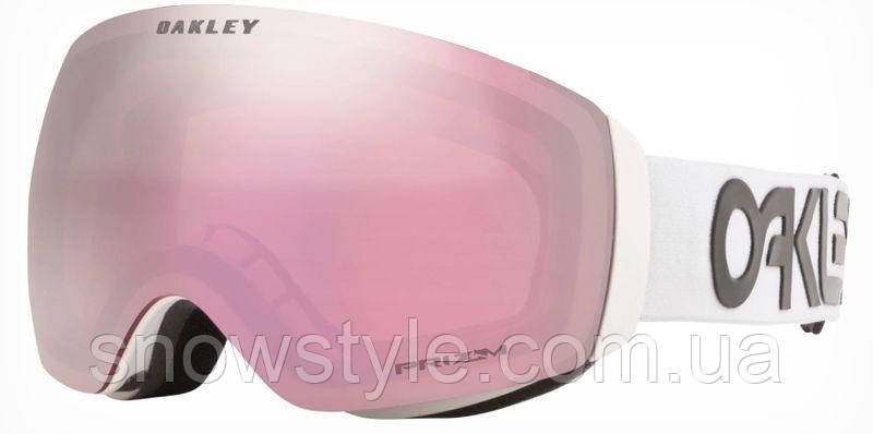 Гірськолижна маска Oakley Flight Deck XM Factory Pilot Whiteout Лінза Prizm Hi Pink (Уцінка)