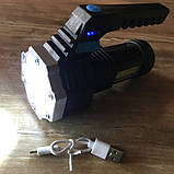 Ручний світлодіодний ліхтарик 400 люмен на акумуляторі від USB, фото 4