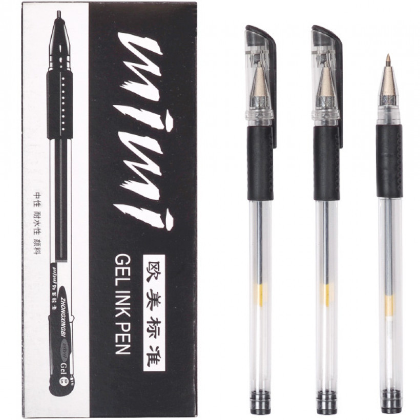 Ручка гелева чорна MIMI GEL INK PEN Z-200-02 KNZ
