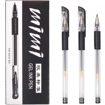 Ручка гелева чорна MIMI GEL INK PEN Z-200-02 KNZ, фото 1