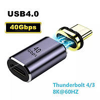 Адаптер OTG Type-С / Type-С магнитный Elough 100W, USB4.0, 8К, 40 Gbps, Thunderbolt 4/3.