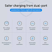 Зарядний пристрій для смачних пристроїв, з Type C + 3 USB-портами, Немає швидкого заряджання!!, фото 3