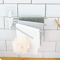 Настенный полотенцесушитель для ванной 4-bar towel rack. вешалка для полотенец