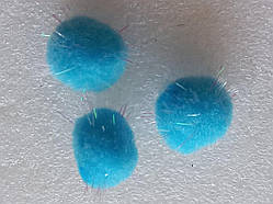 Помпон для рукоділля та декору з люрексом, діаметр 15 мм.