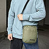 Чоловіча сумка через плече Reebok, Рібок месенджер, барсетка хакі, фото 5