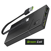 Повербанк Power Bank 10000 мАч Green Cell PowerPlay10S с быстрой зарядкой 18 Вт