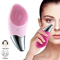 Электрическая силиконовая щетка-массажер для чистки лица Sonic Facial Brush- Новинка, Эксклюзивный