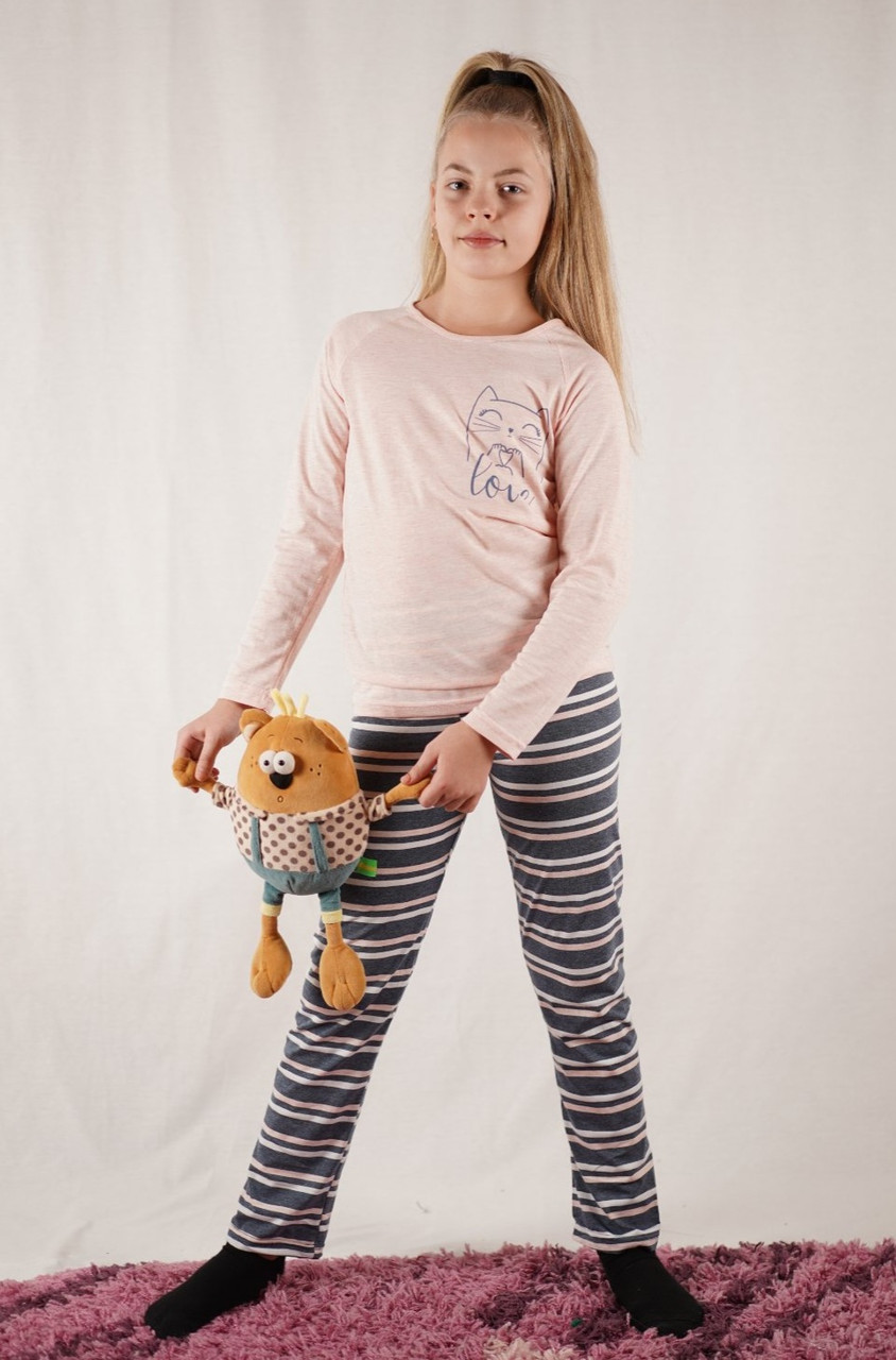 Піжама з довгими штанами для дівчаток. Sexen, фото 1