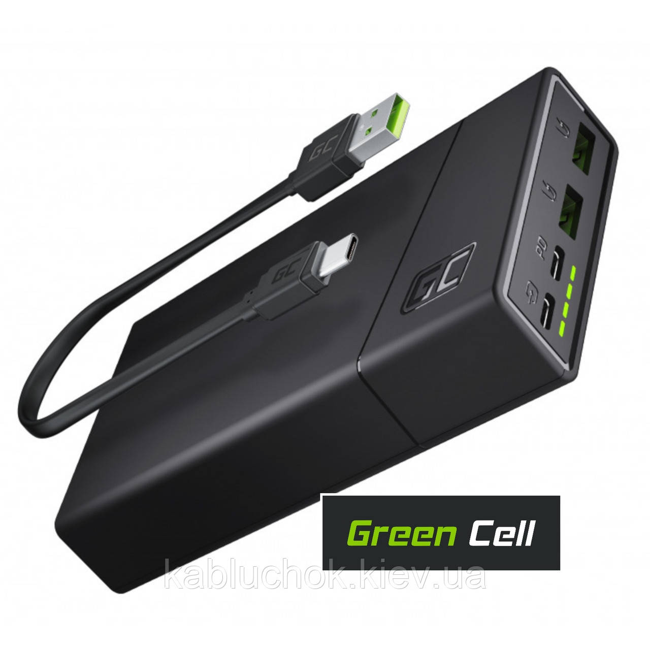 Повербанк Power Bank 20000 мА·год Green Cell PowerPlay20 зі швидким заряджанням 18 Вт