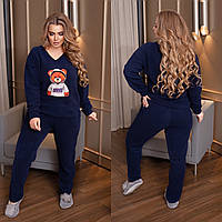 Теплий махровий махровий домашній костюм великих розмірів (р.48-62) Арт-2313/42