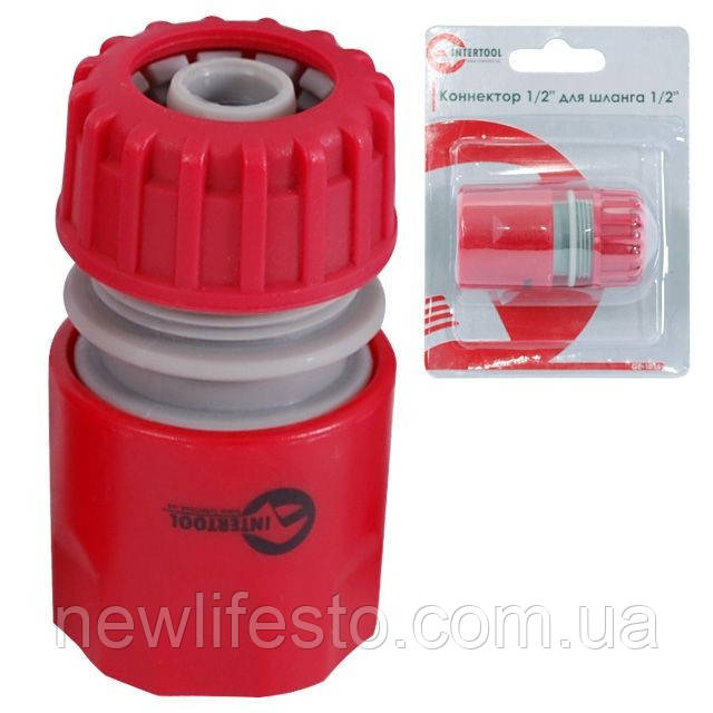 Конектор 1/2" для шлангу 1/2" INTERTOOL GE-1016