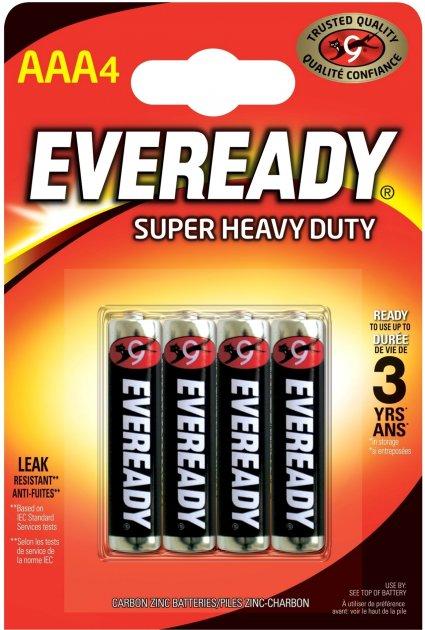Батарейка солевая Energizer EVEREADY Super Heavy Duty (SHD) R03P AAA (1 батарейка) - фото 3 - id-p857122122