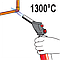 Пальник газовий YATO: цангове з'єднання. PIEZO. 360°. до 2 кВт. t= 1300 ºC, фото 7