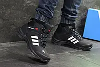 Мужские зимние кроссовки на меху Adidas Адидас Climaproof, черные 41