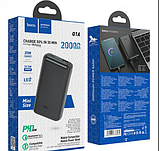 Акумулятор портативний Power Bank Type-C PD 20W+Quick Charge 3.0 (3.0A) 20000mAh чорний Hoco (Q1A), фото 3