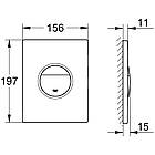 Кнопка зливу для інсталяції GROHE Nova Cosmopolitan 38765SH0 подвійна глянцева біла 117723, фото 2