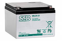 Аккумулятор AGM SSB SBL28-12i 12v 28Ач (Белый) АКБ