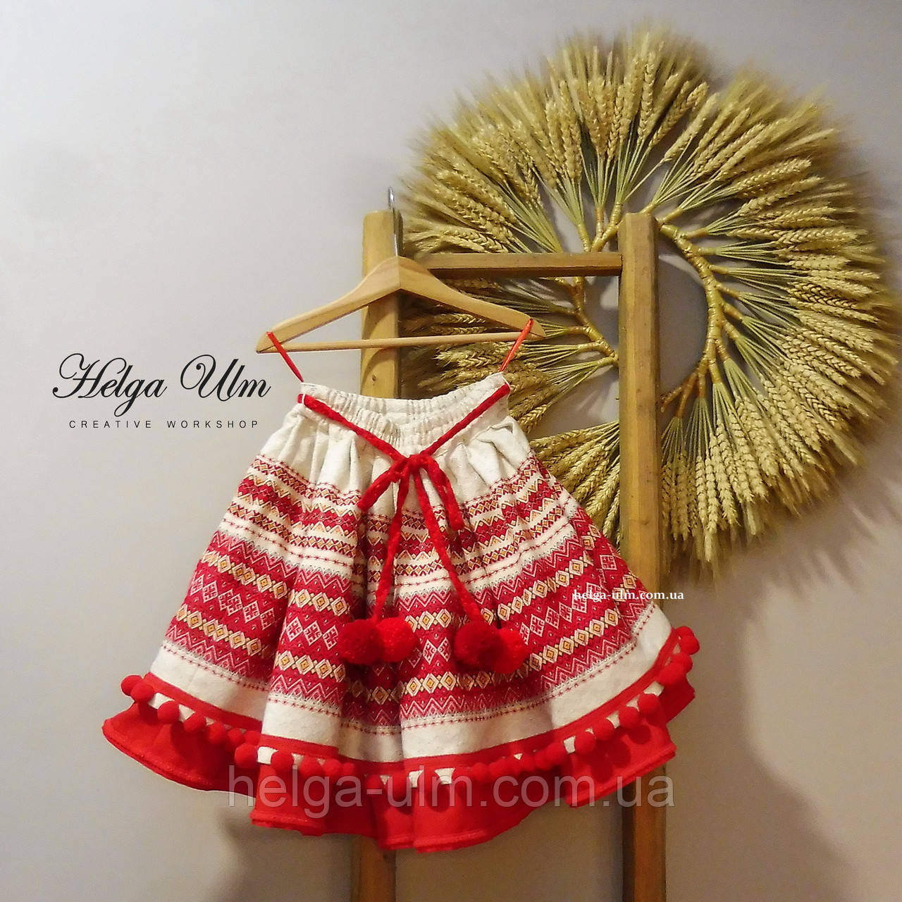 Спідничка з плетеним поясом "МарциПані" (літо) оранж 128, фото 1