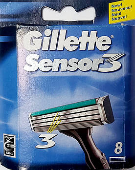 Змінні касети для бритви Sensor Gillette 8 шт. Blue 3 Жилет Сенсор