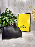 Сумка черная женская Fendi Сумка Фенди Клатч Кросс-боди