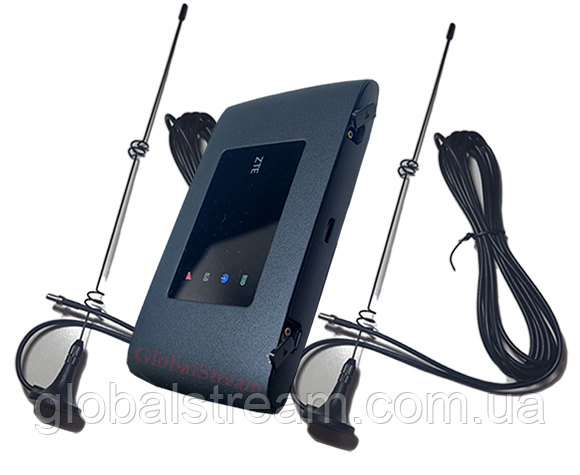 Мобільний модем 4G-LTE+3G WiFi Роутер ZTE MF920U чорний + 2 антени 4G(LTE) на 7 db магніт