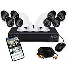 Реєстратор набір на 8 камер відеоспостереження DVR UKC 6678 WiFi 8ch IP67 black/white Лучшая цена, фото 5