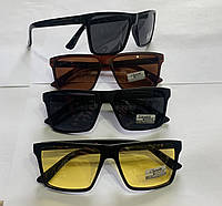 +68001 Солнцезащитные очки Polarizet Cavaldi, роговая оправа, линзы - поликарбонат,