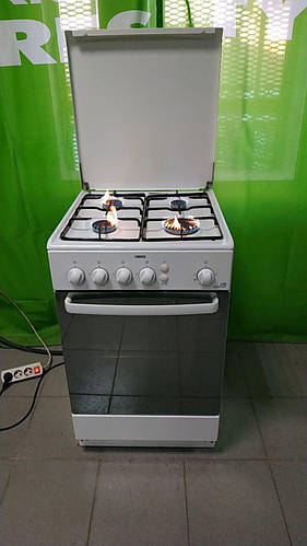 Газовая плита б/у Zanussi 50/60 поджигом, духовка газовая, грилем ...