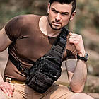 Тактична сумка-рюкзак через плече 6 л Чорна Лучшая цена, фото 4