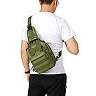 Тактична сумка-рюкзак через плече 6 л Олива Лучшая цена, фото 2